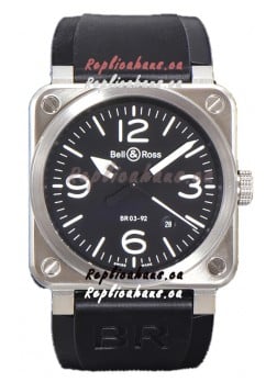 Bell and Ross BR03-92 Black Dial 904L Steel Swiss Replica Watch 