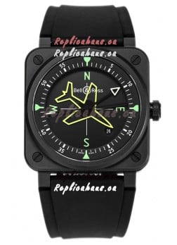 Bell and Ross BR03 Gyrocompass PVD Coated Swiss Replica Watch 41MM