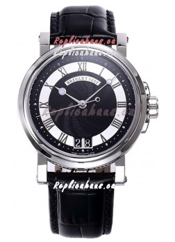 Breguet Marine Automatic Big Date 5817 Stainless Steel Watch with in Black Dial 