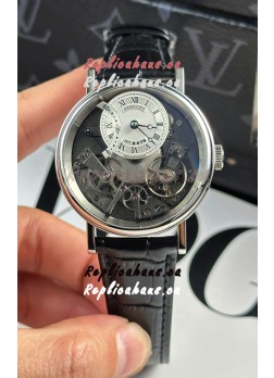 Breguet Tradition 7057BR/R9/9W6 Steel Casing Single Tourbillon Swiss Replica Blue Strap Watch