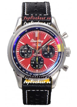 Breitling Top Time B01 Chevrolet Corvette Leather Strap 1:1 Mirror Swiss Replica Watch 