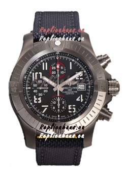 Breitling Avenger Bandit Black Dial Titanium Casing 1:1 Mirror Swiss Replica Watch 