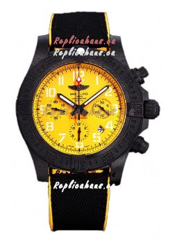 Breitling Avenger Hurricane Chronograph Yellow Dial 1:1 Mirror Swiss Replica Watch 