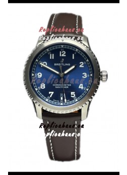 Breitling Navitimer Aviator 8 Automatic 41 Blue Dial 1:1 Mirror Swiss Replica Watch 