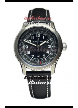 Breitling Navitimer Aviator 8 B35 Unitime Automatic 45 Black Dial 1:1 Mirror Swiss Replica Watch 