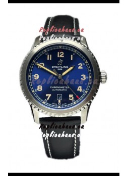 Breitling Navitimer Aviator 8 Automatic 41 Blue Dial 1:1 Mirror Swiss Replica Watch 