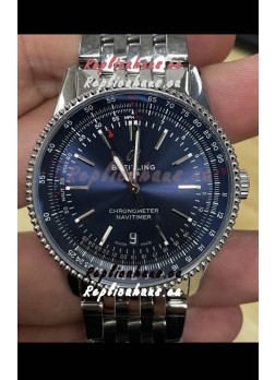 Breitling Navitimer 1 Automatic Swiss Replica Watch in Blue Dial - Steel Strap