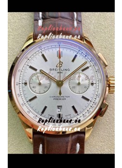 Breitling Premier B01 Chronograph 42 Edition Yellow Gold Casing - 1:1 Mirror Replica Watch