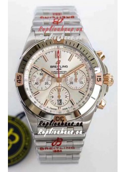 Breitling Chronomat B01 42 Edition Swiss 904L Steel Rose Gold Details with Steel Dial 1:1 Mirror Replica Watch