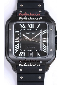 Santos De Cartier DLC Coated Casing 1:1 Mirror Swiss Replica Watch 40MM