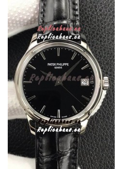 Patek Philippe Calatrava 5227G-001 Black Dial 1:1 Mirror Swiss Replica Steel Casing