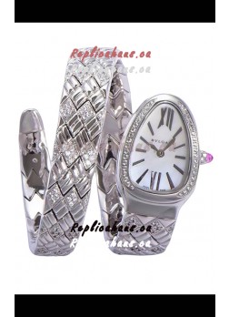Bvlgari Serpenti Edition Steel Casing White Dial Watch in 1:1 Mirror Quality
