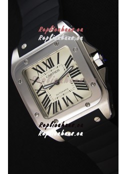 Cartier Santos De Cartier 1:1 Mirror Replica Watch 39MM Rubber Strap