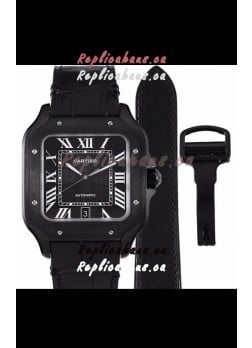 Cartier "Santos De Cartier" Mens XL 1:1 Mirror Replica Watch in PVD Coated Casing