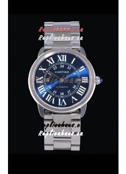 Cartier "Ronde De Cartier" 1:1 Mirror Replica 904L Stainless Steel Casing in Blue Dial