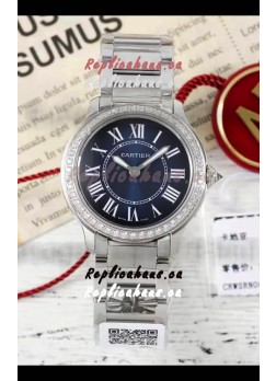 Cartier Ronde Must 29MM Swiss Quartz Blue Dial 1:1 Mirror Swiss Replica Watch  