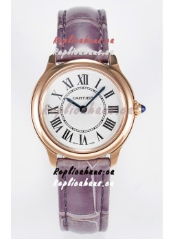 Ronde Louis Cartier Super Clone 29MM  Rose Gold Watch in Swiss Quartz Movement
