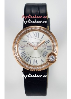 Ballon Blanc De Cartier Super Clone Watch 30MM in Rose Gold Casing