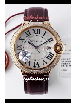 Ballon De Cartier Swiss Automatic 1:1 Mirror Quality 42MM in Yellow Gold Casing