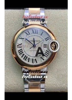 Ballon De Cartier Swiss Automatic 1:1 Mirror Quality 33MM in 2 Tone Rose Gold Casing