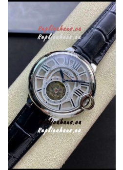 Ballon De Cartier Swiss Tourbillon 1:1 Mirror Replica Watch in Leather Strap