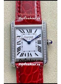 Cartier Tank Solo Swiss Quartz Watch in Stainless Steel Casing - 27MM Wide 1:1 Mirror Replica
