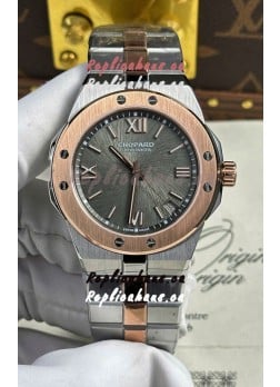 Chopard Alpine Eagle Two Tone Rose Gold Grey Dial Super Clone Replica Watch 