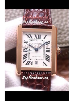 Cartier Tank Solo Swiss Automatic Watch in Rose Gold Plating 31MM Wide 