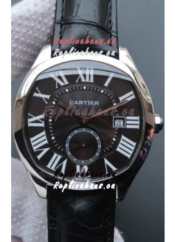 Drive De Cartier 1:1 Mirror Replica Watch in Stainless Steel - White Dial 