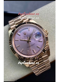 Rolex Day Date 40MM M228235-0005 1:1 Rose Gold in Champange Dial 1:1 Mirror Replica Watch