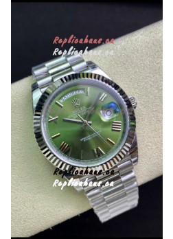 Rolex Day Date Presidential M228239-0033 904L Steel 40MM - Olive Green Dial 1:1 Mirror Quality Watch