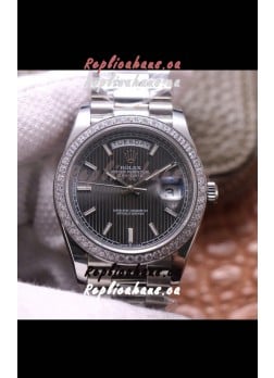 Rolex Day Date Presidential 904L Steel 40MM - Dark Grey Dial 1:1 Mirror Quality Watch