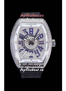 Franck Muller Vanguard Crazy Hours Edition Swiss Replica Watch - Blue Numerals