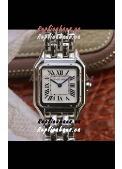 Cartier PANTHERE Edition 1:1 Mirror Quality Swiss Replica Watch in White Dial - Steel Bezel