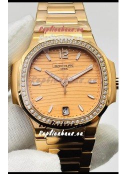 Patek Philippe Nautilus 7118/1200R-010 35MM 1:1 Mirror Swiss Replica Watch in Rose Gold
