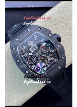Richard Mille RM011 Felipe Massa 1:1 Mirror Quality One Piece Black Forged Carbon Case Watch