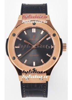 Hublot Super Clone Classic Fusion Rose Gold 38MM 1:1 Mirror Replica Watch Grey Dial