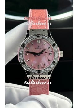Hublot Super Clone Classic Fusion Titanium 33MM 1:1 Mirror Replica Watch Pink MOP Dial