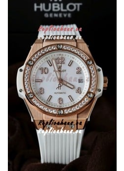 Hublot Big Bang One Click King White Dial Rose Gold Swiss Replica Watch 39MM