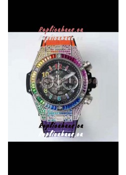 Hublot Big Bang UNICO Stainless Steel Rainbow Swiss 1:1 Mirror Replica Watch
