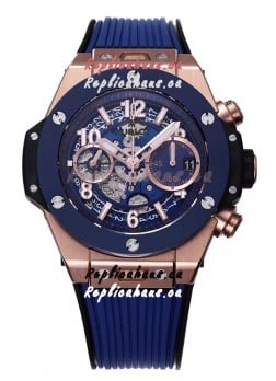 Hublot Big Bang Unico Blue Rose Gold Casing 1:1 Mirror Edition Swiss Replica Watch