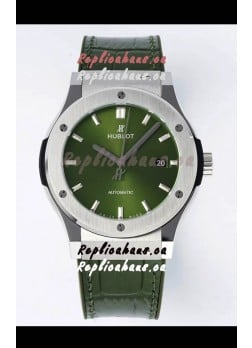 Hublot Classic Fusion Steel Green Dial 42MM Swiss Replica Watch 1:1 Mirror Quality