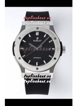 Hublot Classic Fusion Steel Black Dial 42MM Swiss Replica Watch 1:1 Mirror Quality