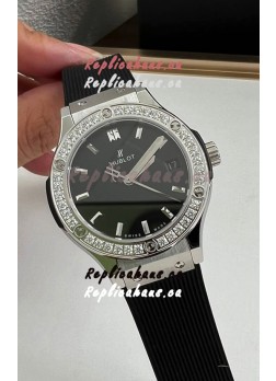 Hublot Classic Fusion Stainless Steel 33MM Black Dial Swiss Quartz Movement Watch 1:1 Mirror Quality
