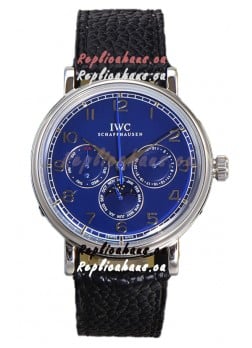 IWC Portofino Perpetual Calendar IW3446 Blue Dial Swiss Replica Watch 