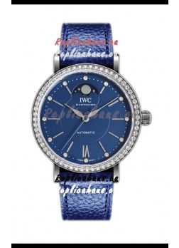 IWC Portofino IW659601 Automatic Moon Phase Steel Casing Watch in Blue Dial 37MM