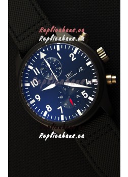 IWC Pilot's Top Gun Chronograph IW389001 1:1 Ceramic Case Ultimate Mirror Replica Watch 