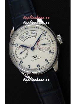 IWC Big Pilot Annual Calender Steel Case Blue Strap IW503501 1:1 Mirror Replica