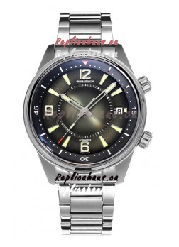 Jaeger LeCoultre Polaris Date Green Dial Steel Strap 1:1 Mirror Replica Watch 42MM