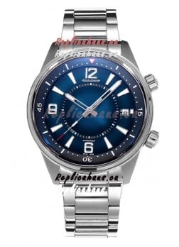 Jaeger LeCoultre Polaris Date Blue Dial Steel Strap 1:1 Mirror Replica Watch 42MM